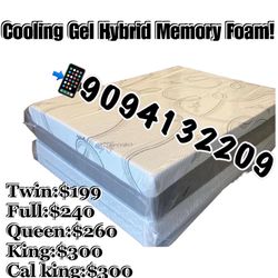 Queen Cooling Gel Hybrid Memory Foam Mattress!