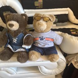 2 Build-a-bears With Outfits & Accessories. 