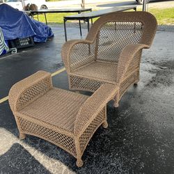 Large Patio Rocker and Ottoman