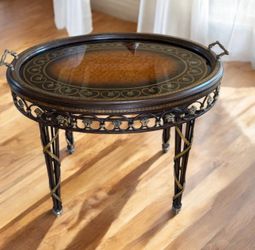 Pulaski Elegant Vintage Antique Style Charm Tray Accent Tea Table