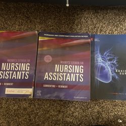 Mosby tenth edition Nursing Assistant text/work book & 2020 BLS AHA Manuel.