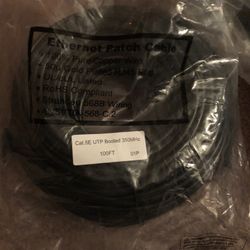 Ethernet Patch Cable -100ft- Commercial Grade Cat. 5E- NIB- see full description- $15 ea or 2/$25