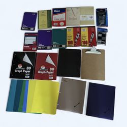 Lot of School/Office Notebooks/ Calculator / Graph Paper / Memo Book Pocket Dividers