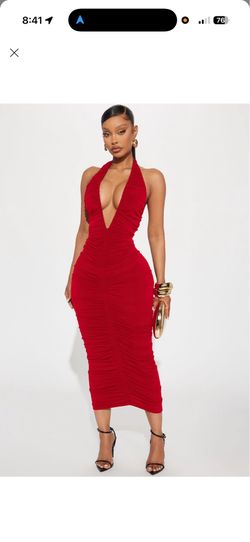 Fashion Nova women’s red long dress size M