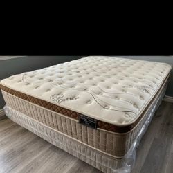 King Organic Cloud Edition Europillow Top 12inch Mattress 