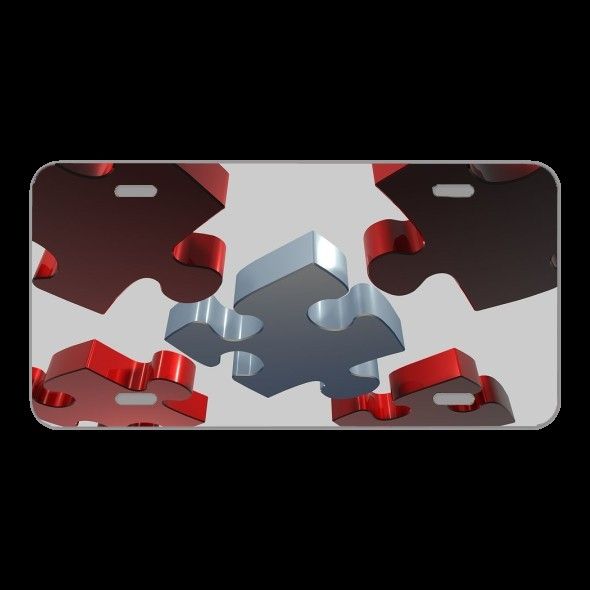 License Plate Novelty Car Front Puzzle Share 3D Task Solution