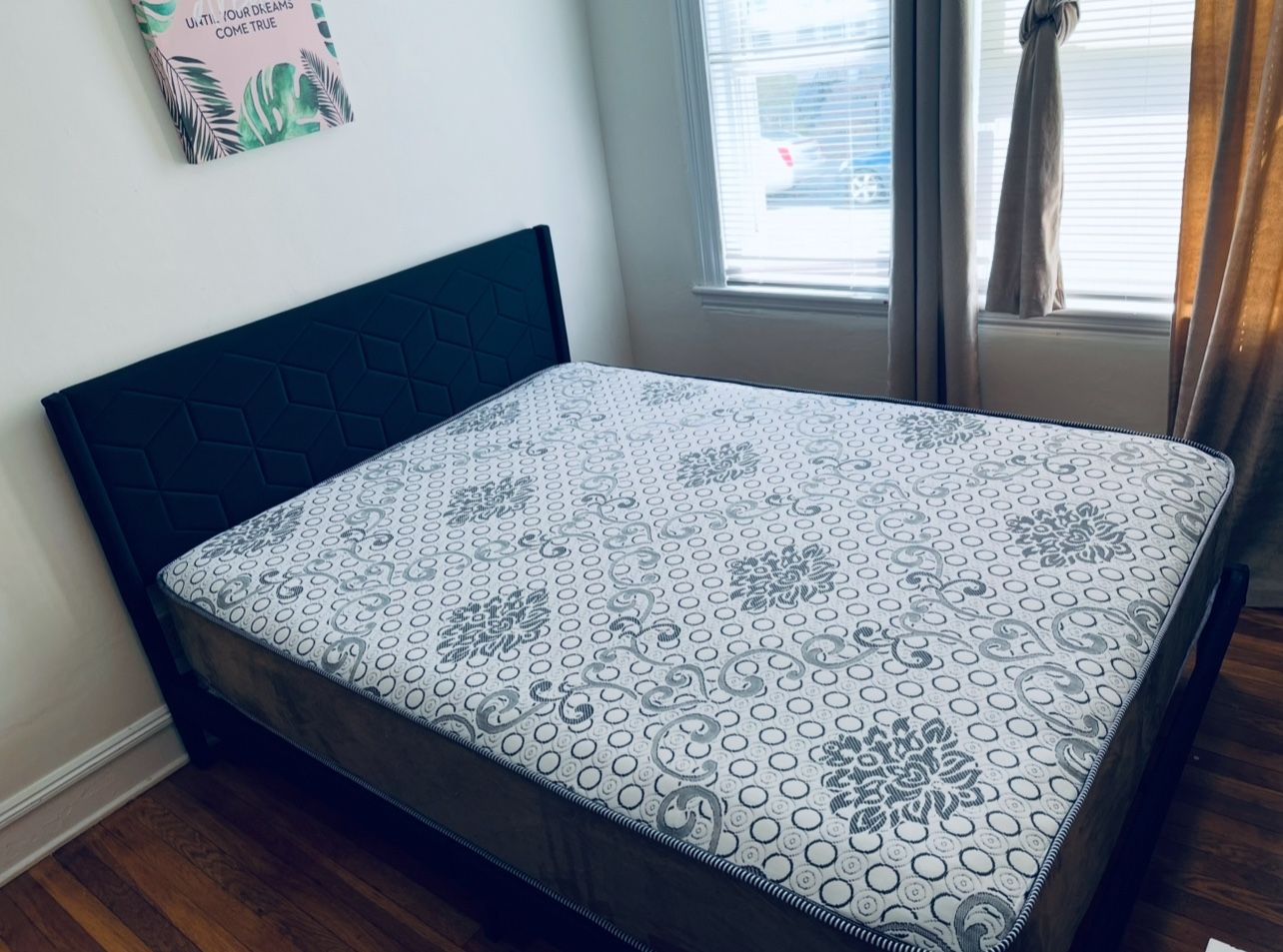 Queen Size Set Bed Frame & Mattress 10” Thick Brand New Delivery Available 