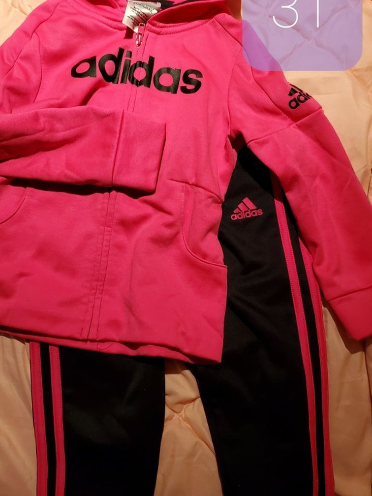 Adidas Sweat Set Pink 3T Kids