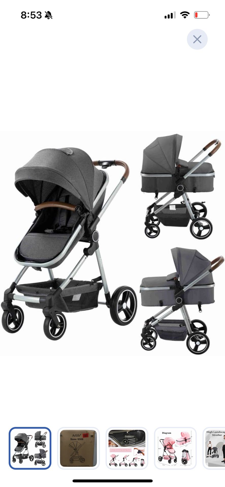NEW Arlifo 2-in-1 Baby Stroller – Foldable & Lightweight