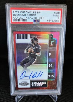 2022 CHRONICLES DESMOND RIDER AUTO  RED  PSA9 12/25 