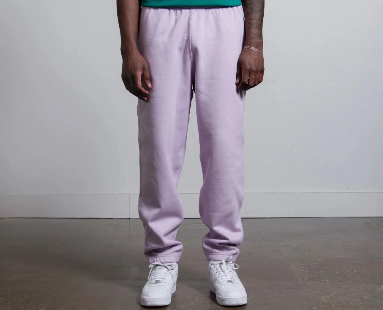 NEW Nike Lab Men’s Medium Solo Swoosh Men's HEAVY Fleece Pants Purple/White