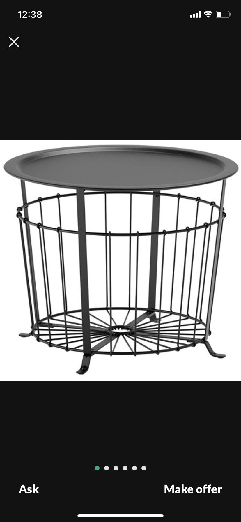 IKEA “gualov” Round Storage Table for Sale in Alhambra, CA - OfferUp