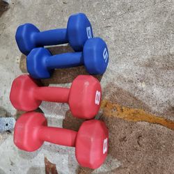 Pairs Of 8lb & 5lb Dumbbells 