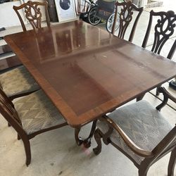 Mahogany Dining Table And Chair Set