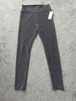 New Black Sparkly Leggings Size M With Tags