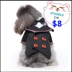 Dog Cat Pet Clothes. Tuxedo. Police Custom
