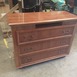 Cheery Indonesian Style Entertainment Center & Small Dresser 