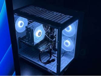 Black and white AMD gaming PC