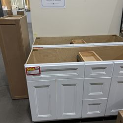 60” White Bathroom Vanity Clearance – $292