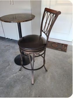 Beautiful Set Of Table And 3 Brass Chairs.