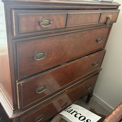Antique Full Size Bedroom Set Dresser Headboard Desk
