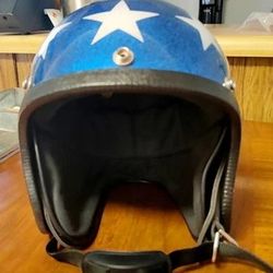 Like New Stars and Stripes Captain America Easy Rider Retro Vintage Chopper Motorcycle Adult Helmet