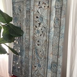Carved Wood Painting 3.5x4.5 Feet 