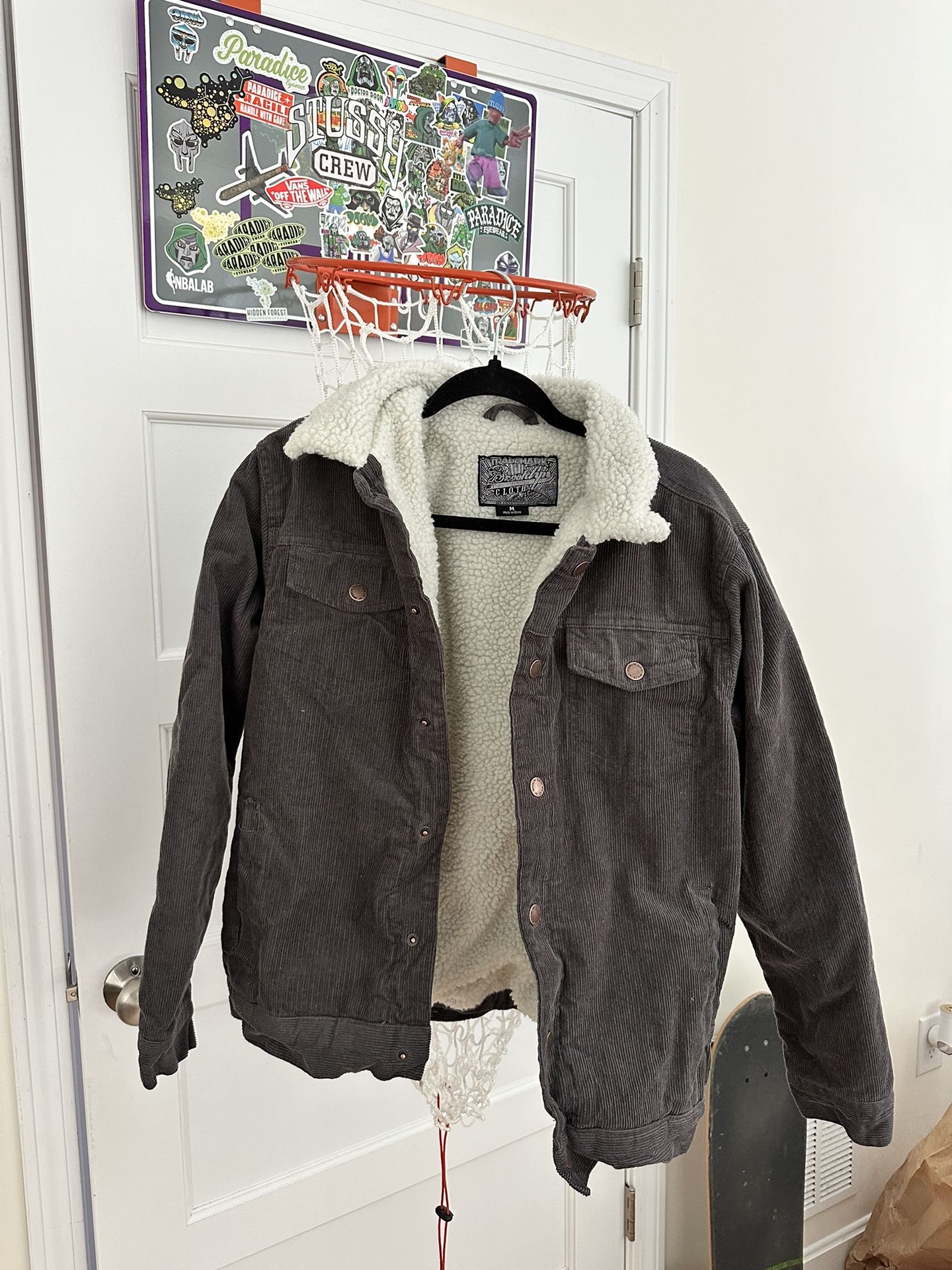 Grey Sherpa Jacket Size M