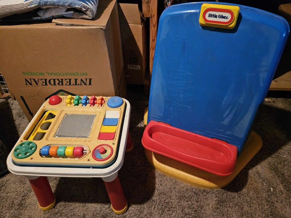 Activity Table And Little Tikes Adjustable Chalkboard