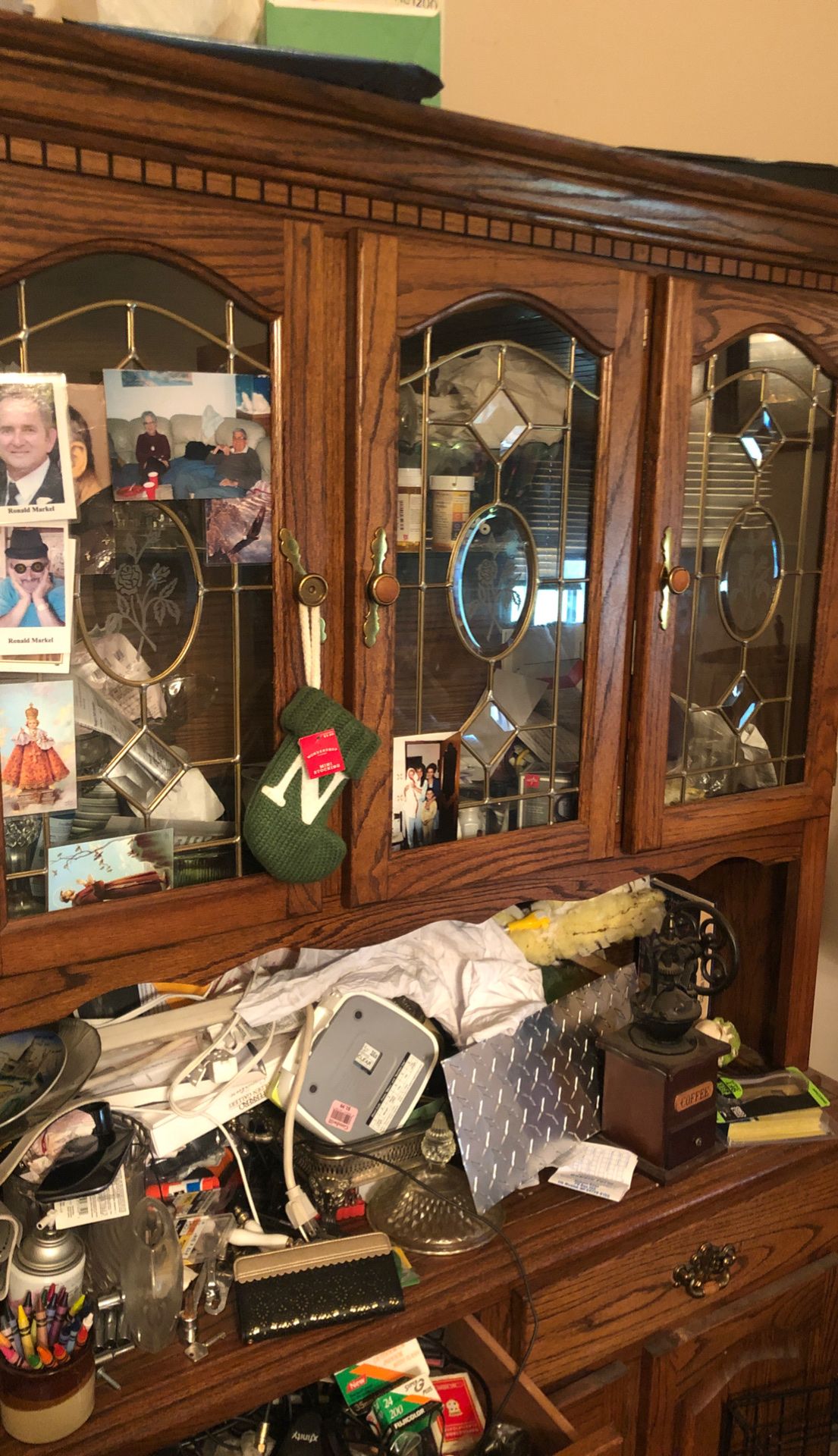 Old China cabinet solid wood