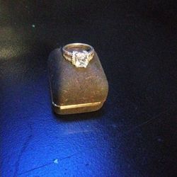 Sterling Silver Ring With Amethyst Stone Size 7
