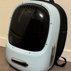 PETKIT Pet Backpack Carrier for Cats & Dogs Bubble Window,Ventilated, Light Blue
