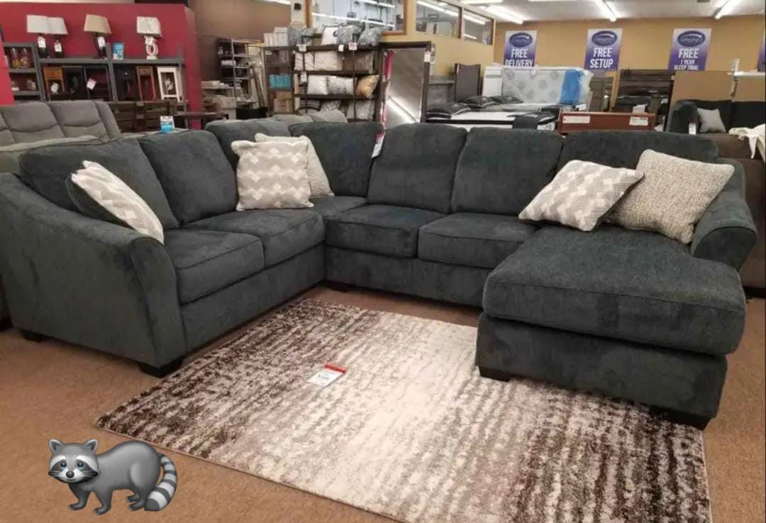 Altmann Slate Sectionals Sofas Couchs with Chaise 