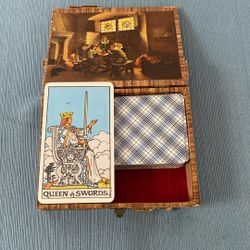 VINTAGE Tarot Card Set – Rider-Waite Deck + Wooden Box