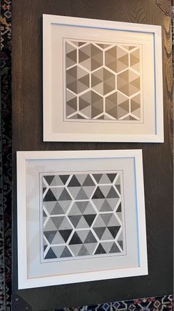 Geometric Framed Art Set 19 x 19 Home Decor / accents  Picture / Frame / Wall Art