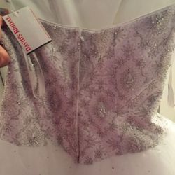 White Strapless Wedding Dress