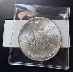 1982 Mexico Libertad Onza Pura Plata 1 oz .999 Silver Coin