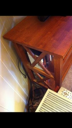 Matching wood end tables and tv stand