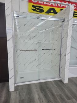 Shower Base And Glass Doors