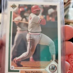 Terry Pendleton St.Louis Cardinals Error Comic Ball Hologram 1991 Upper Deck 