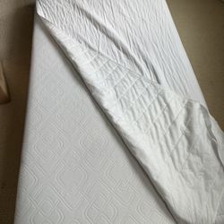 Twin size bed frame and mattress