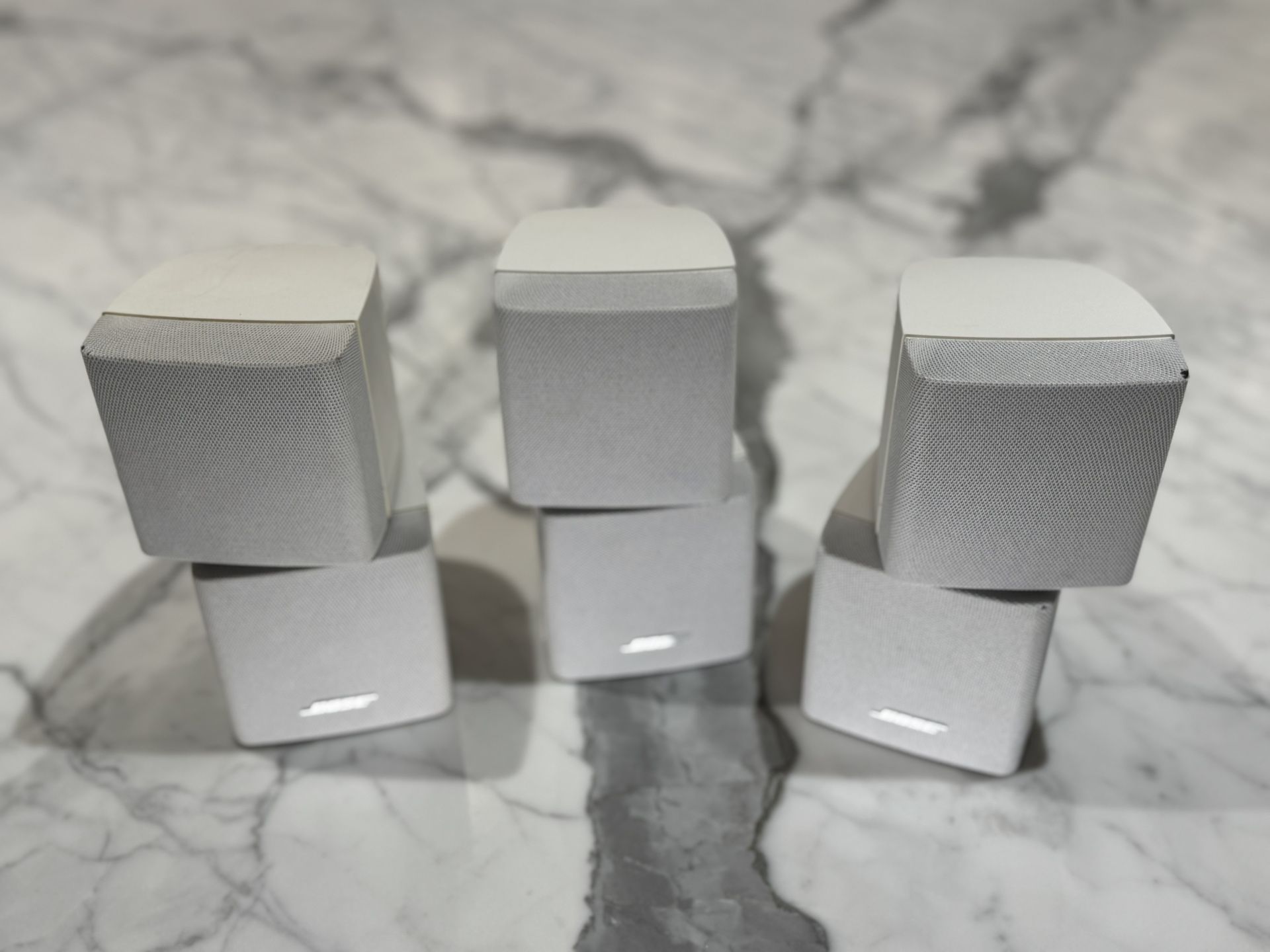 3 White Bose Cube Sets