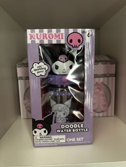 Kuromi doodle water bottle