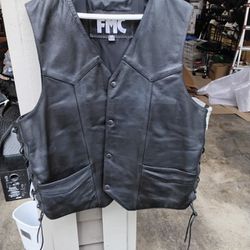 Men's Leather Vest - Like New