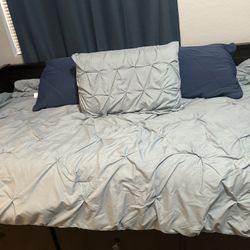 Twin Wooden Bed Frame With 3 Storage Dressers