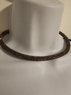 $45.00 - Vtg Swarovski Crystal Necklace, Choker Style/Silver Clasp!  Can wear as Double Strand Bracelet too! Like New!