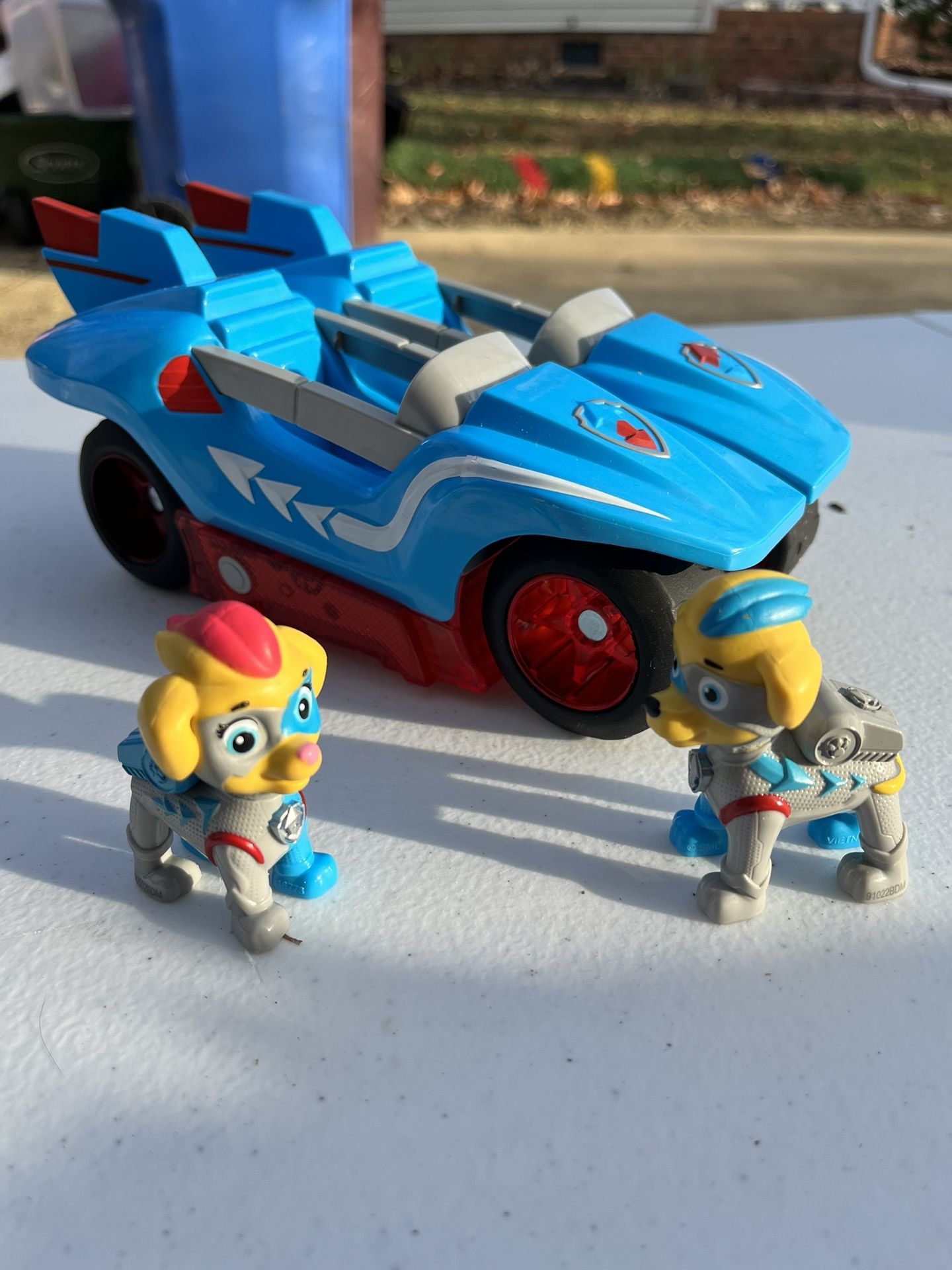 Rare Paw Patrol Mighty Pups Super Paws MightyTwins Power Split Vehicle with figures