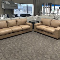 Brand New Real Leather Sofa Set 