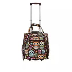16.5 in. H Owl Melrose Wheeled Underseat Carry-On Suitecase