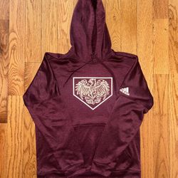 The University Of Chicago Maroon Adidas Hoodie Size Large